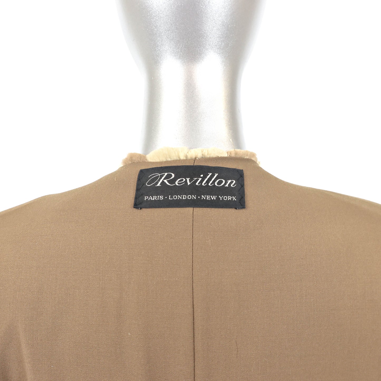 Revillon/ Saks-Fifth Avenue Light Brown Sheared Mink Cape- Size Free