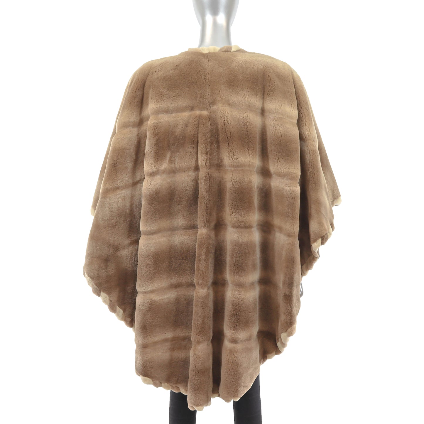 Revillon/ Saks-Fifth Avenue Light Brown Sheared Mink Cape- Size Free