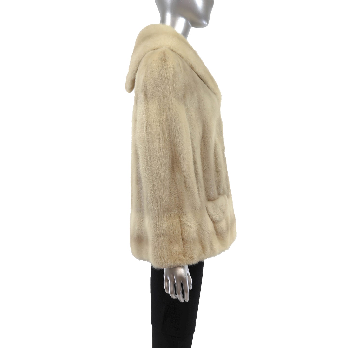 Ivory Mink Cape- Size S