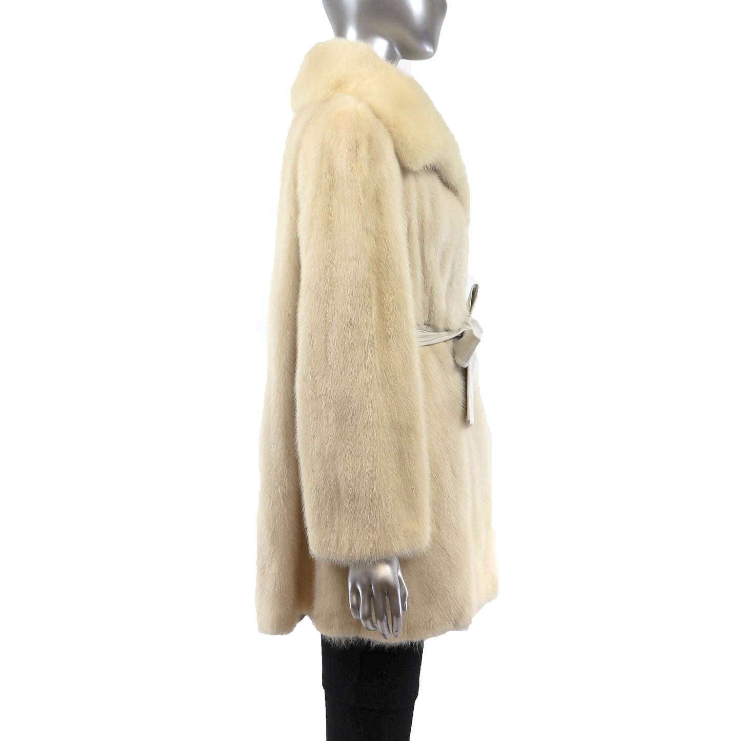 Ivory Mink 3/4 Coat- Size L