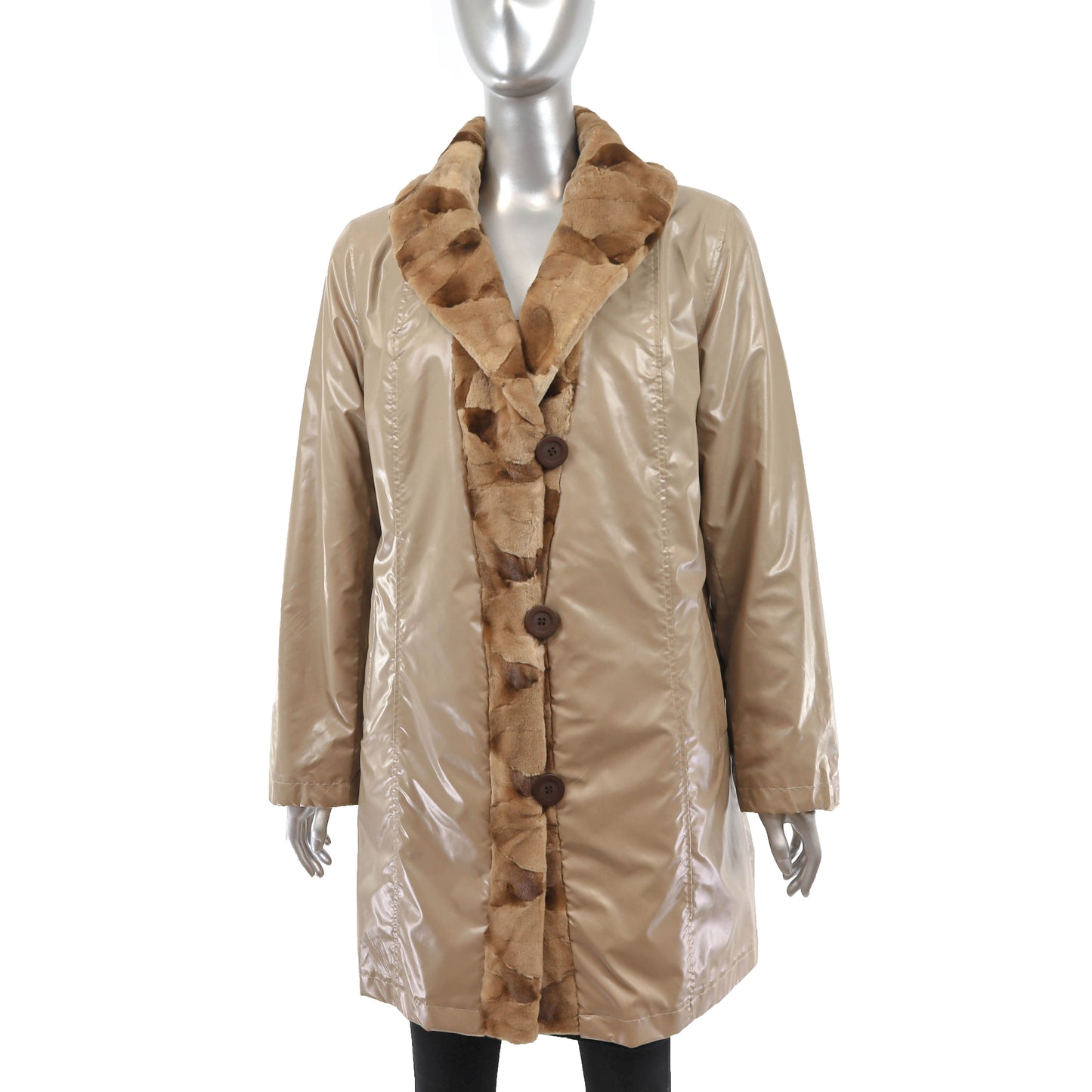 Sheared Reversible Mink Coat- Size M