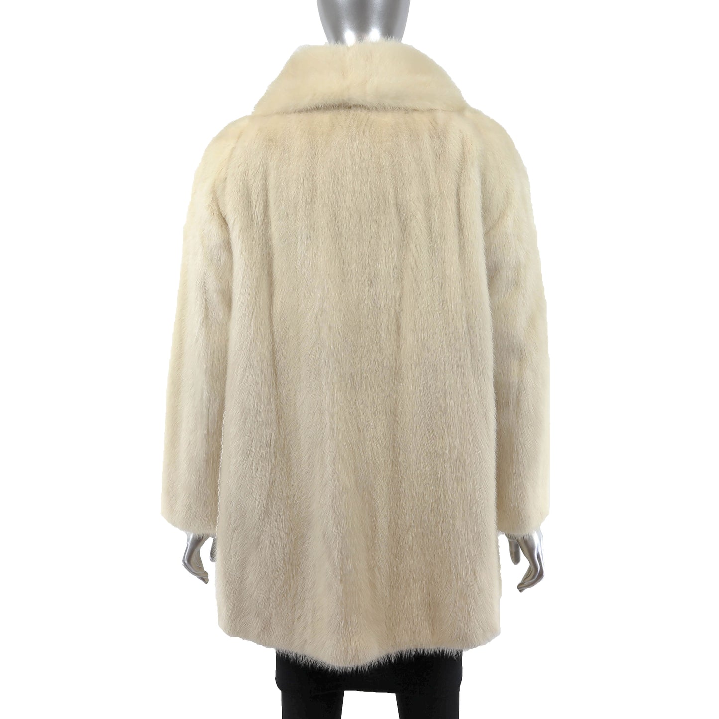 Ivory Mink 3/4 Coat- Size L