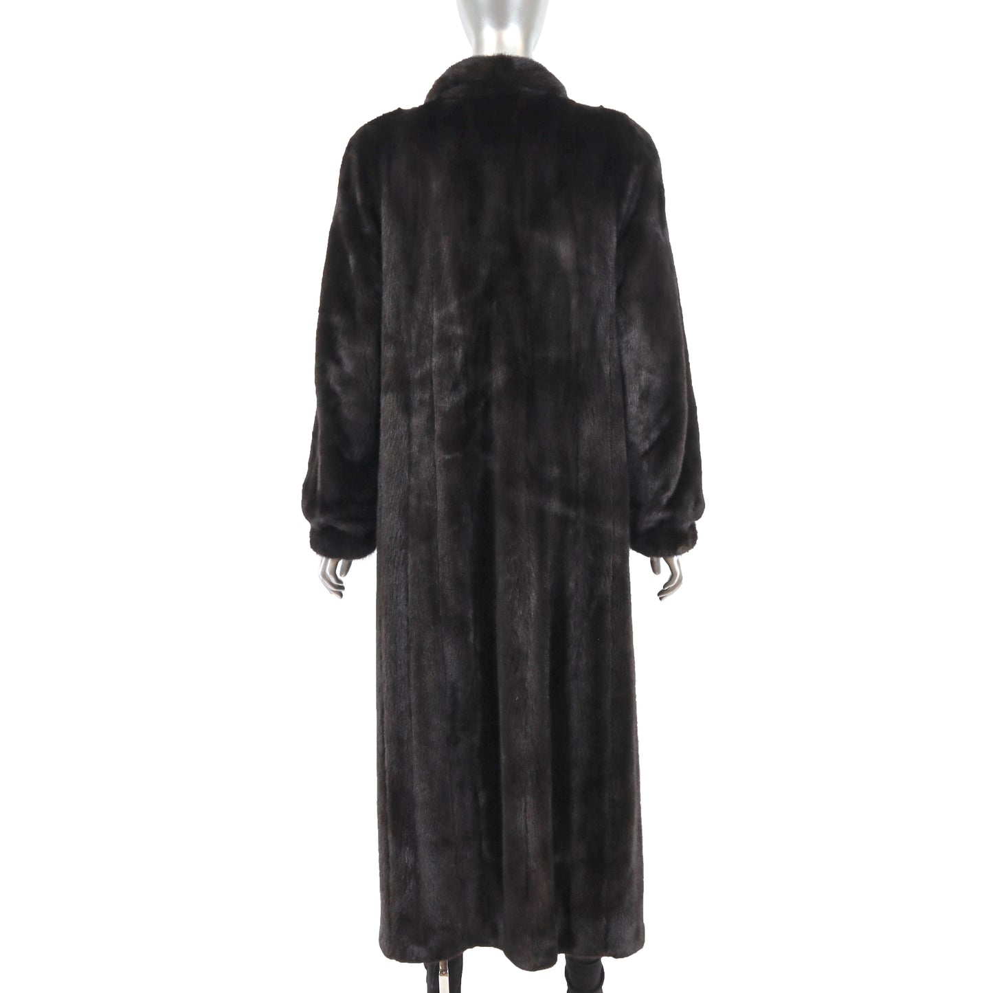 Black Mink Coat Reversible to Taffeta- Size M