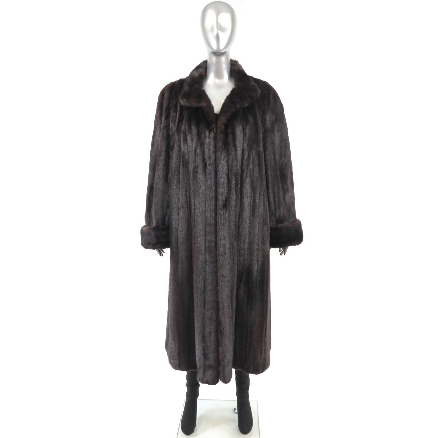 Dark Brown Mink Coat- Size XXL