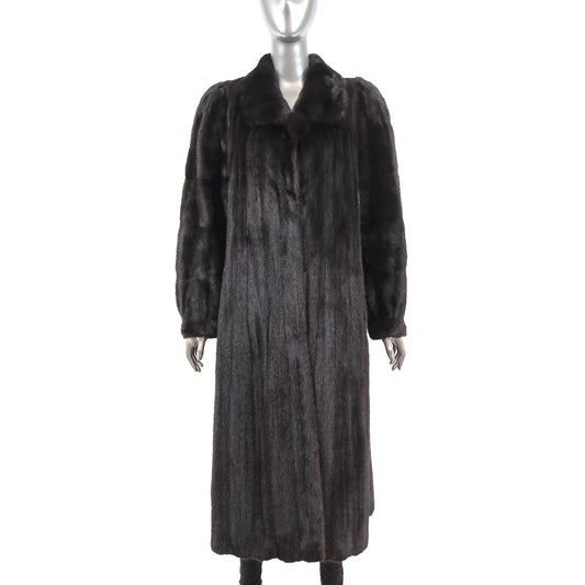 Dark Brown Mink Coat- Size L