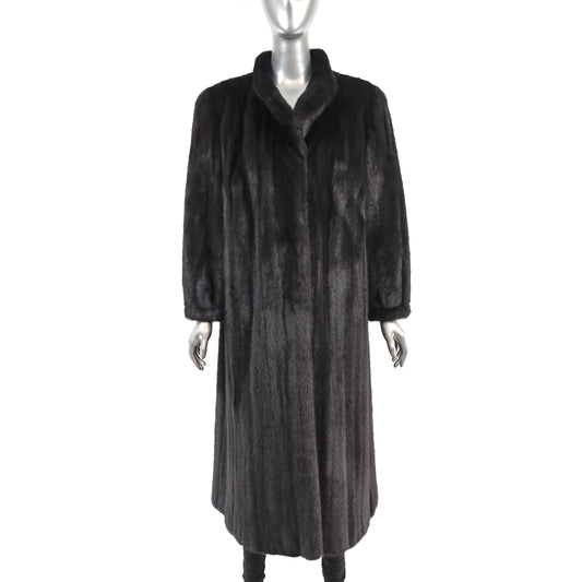 Black Mink Coat- Size XL