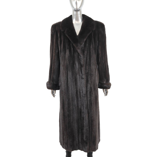 Black Mink Coat- Size XL