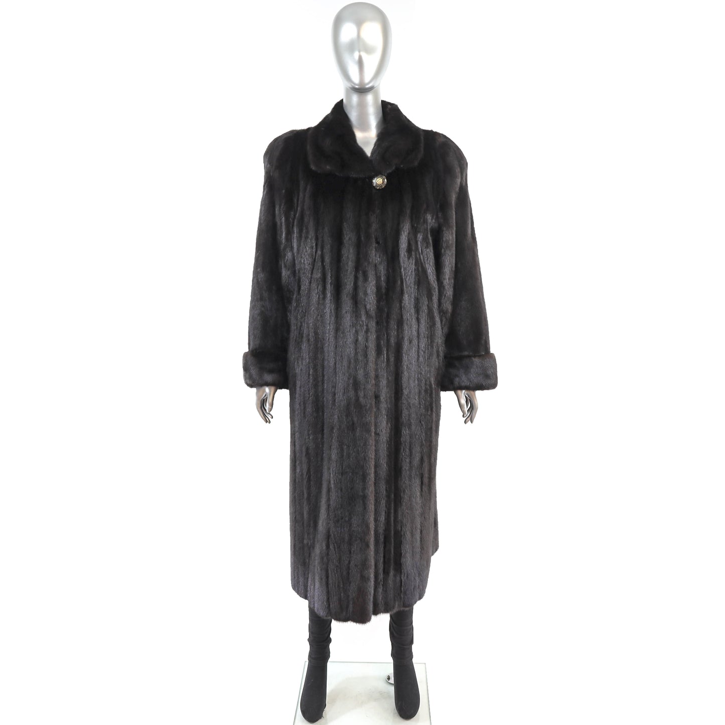 Black Mink Coat- Size XL