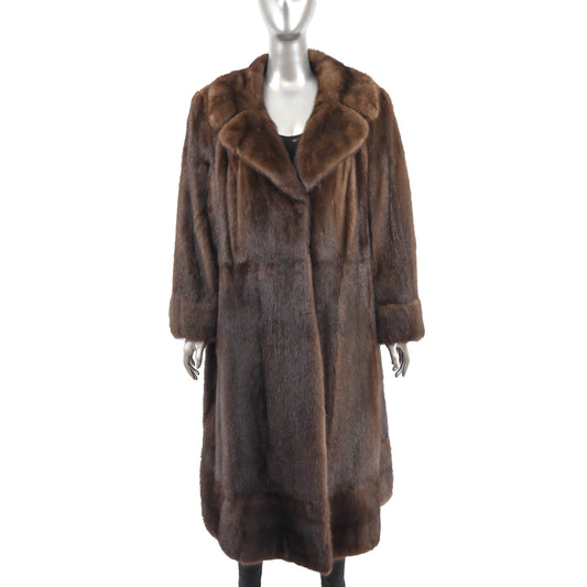 Brown Mink Coat- Size XXL