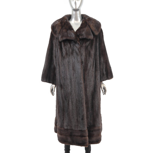 Brown Mink Coat- Size XL