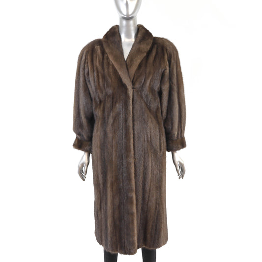 Mahogany Mink Coat- Size L