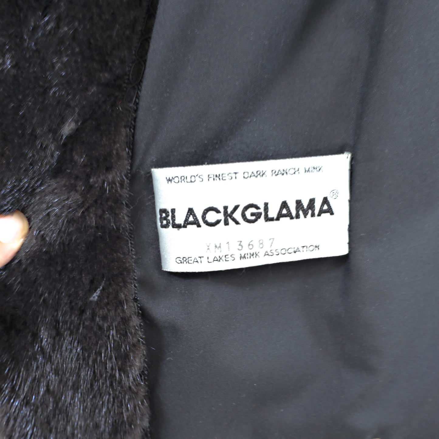 Blackglama/ Adolfo Black Mink Coat- Size XL