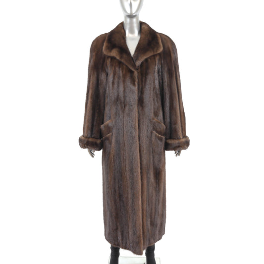 Brown Mink Coat- Size M