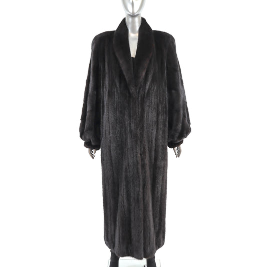 Black Mink Coat- Size XL