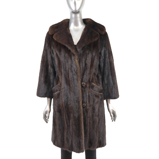 Mahogany Mink 7/8 Coat- Size S