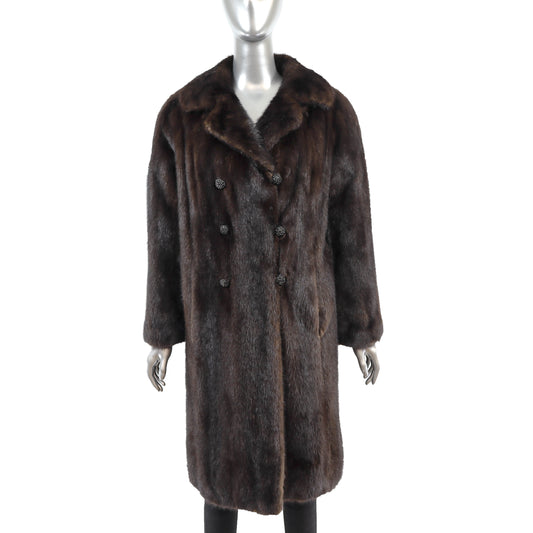 Mahogany Mink Coat- Size L