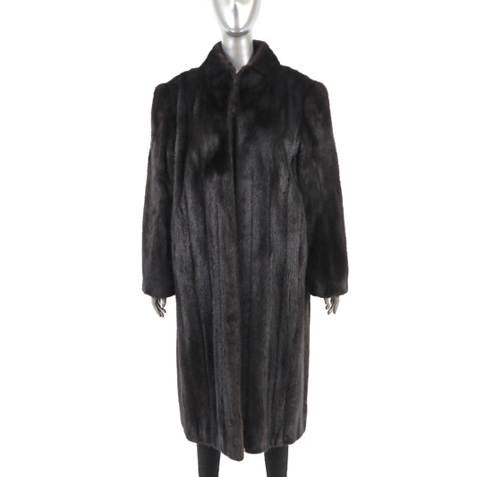 Black Mink Coat- Size XXL