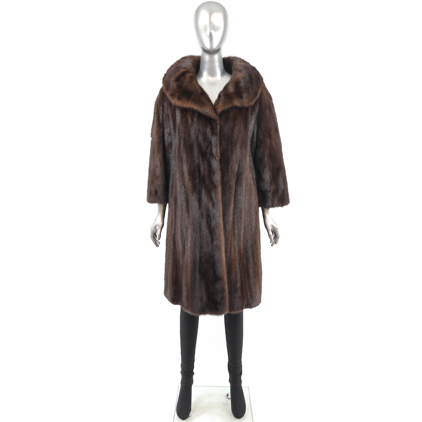 Brown Mink Coat- Size XL