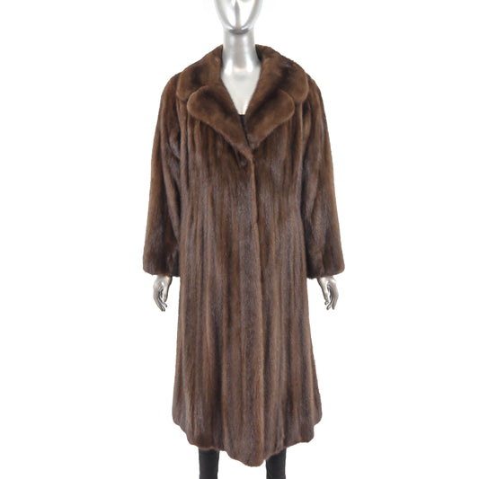 Brown Mink Coat- Size M