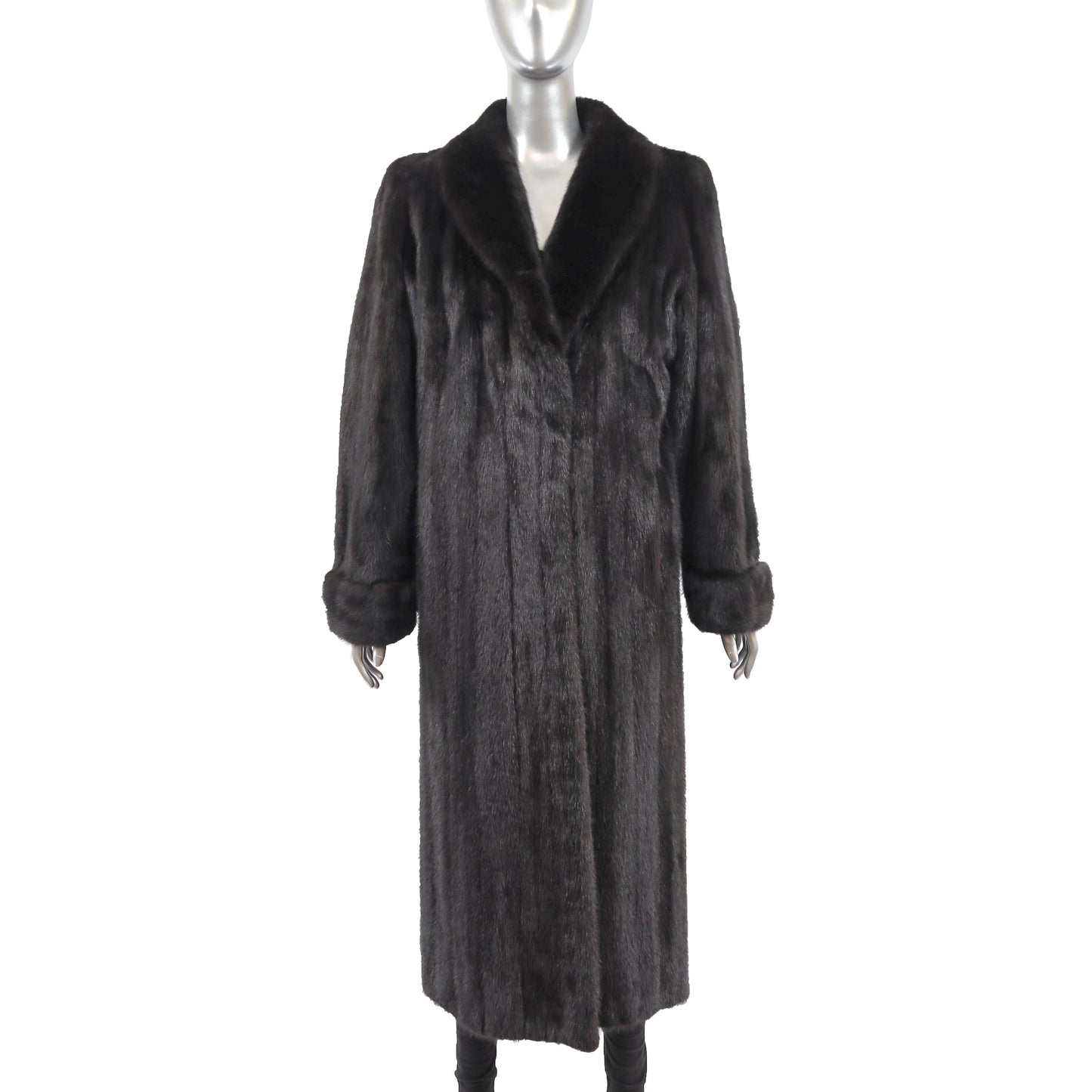 Black Mink Coat- Size M