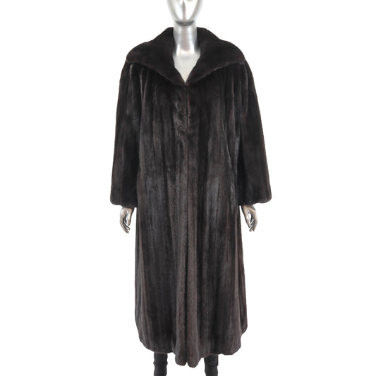 Black Mink Coat- Size XXL-XXXL
