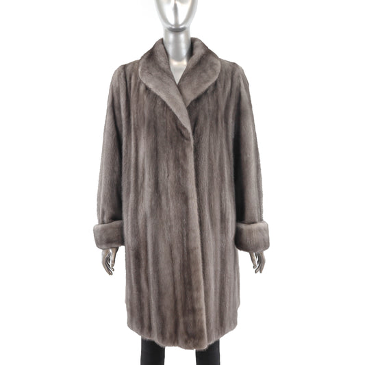 Grey Mink Coat- Size XXL