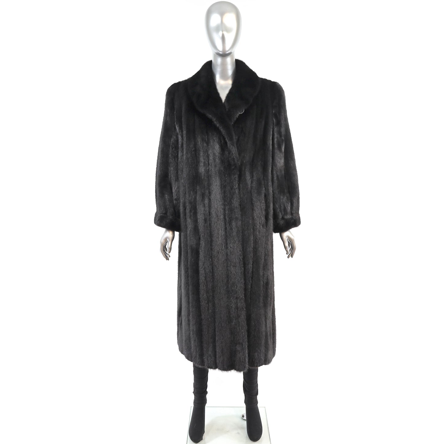 Black Mink Coat- Size XXL