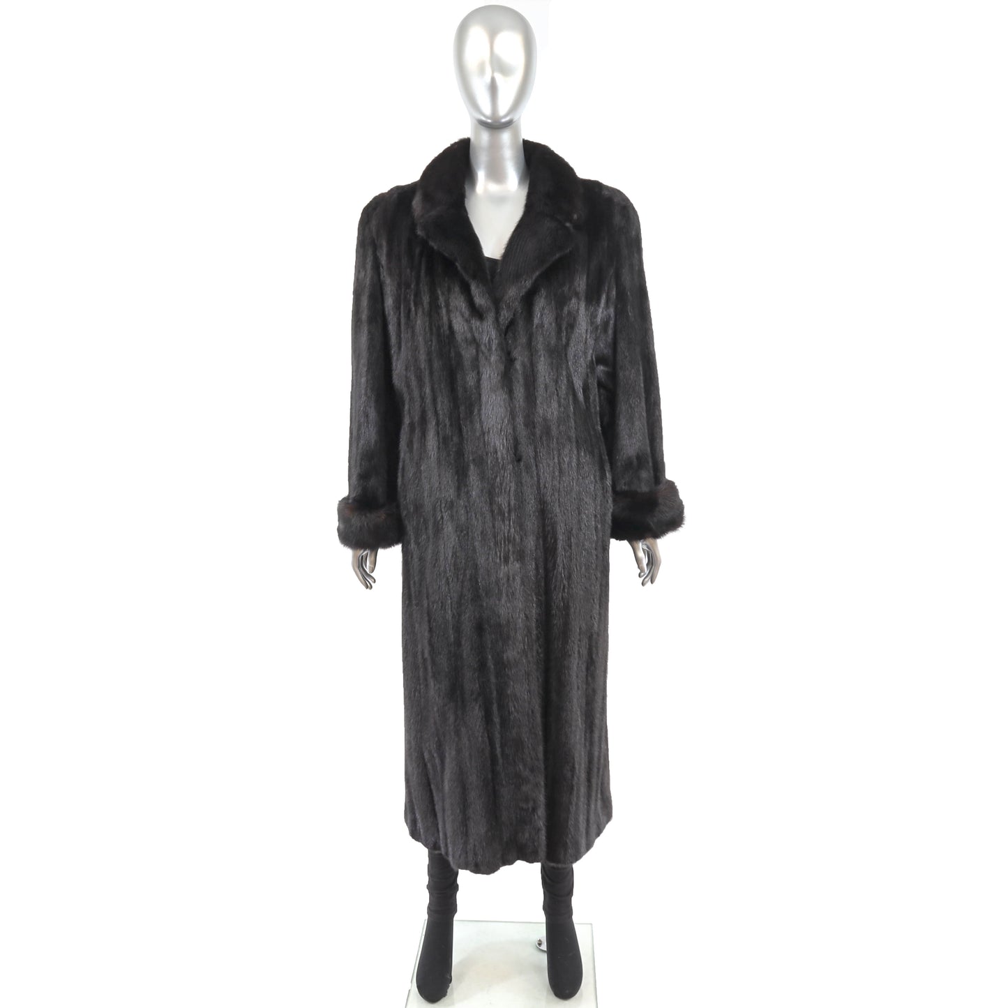 Black Mink Coat- Size L