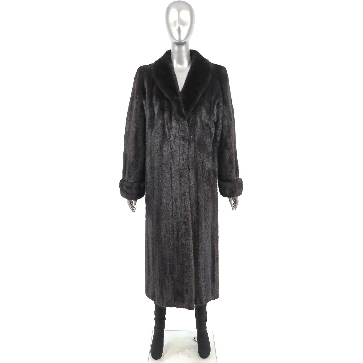 Black Mink Coat- Size M