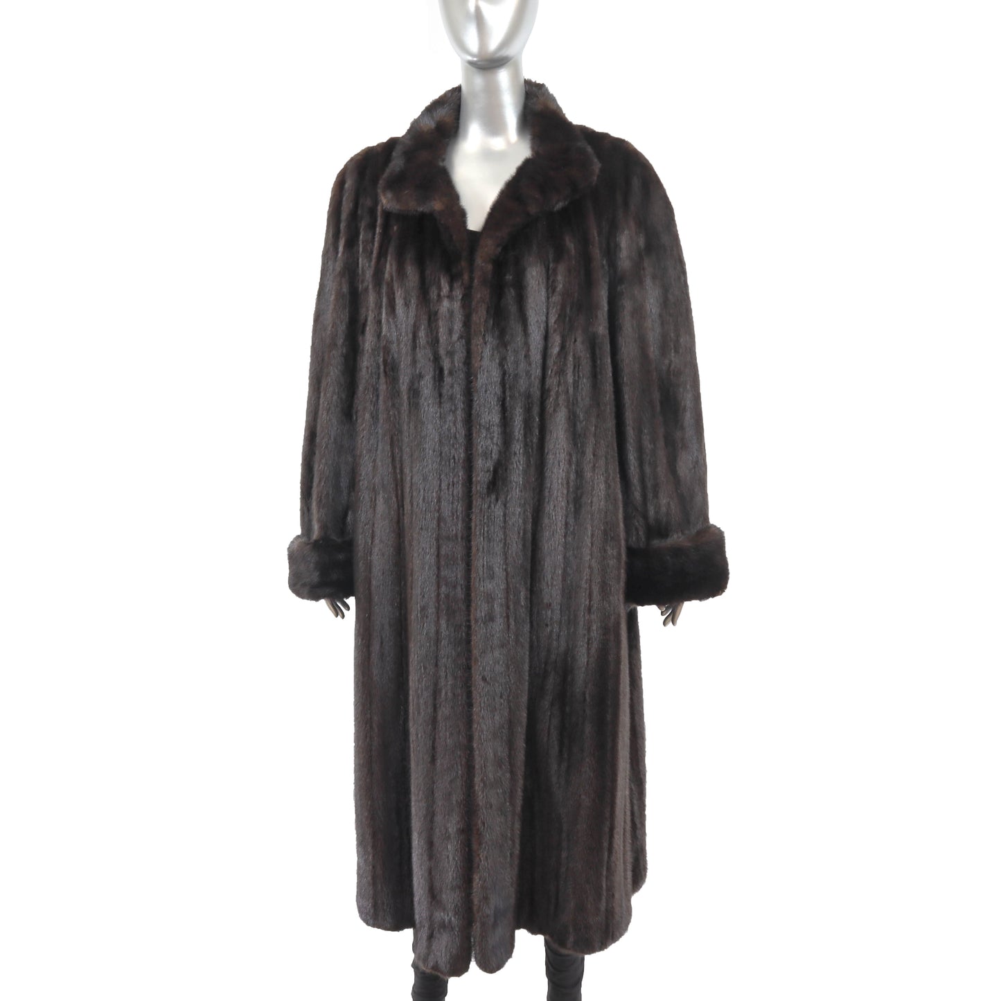 Dark Brown Mink Coat- Size XXL