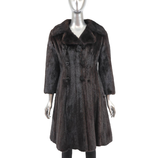 Blackglama Dark Brown Mink Coat- Size XS