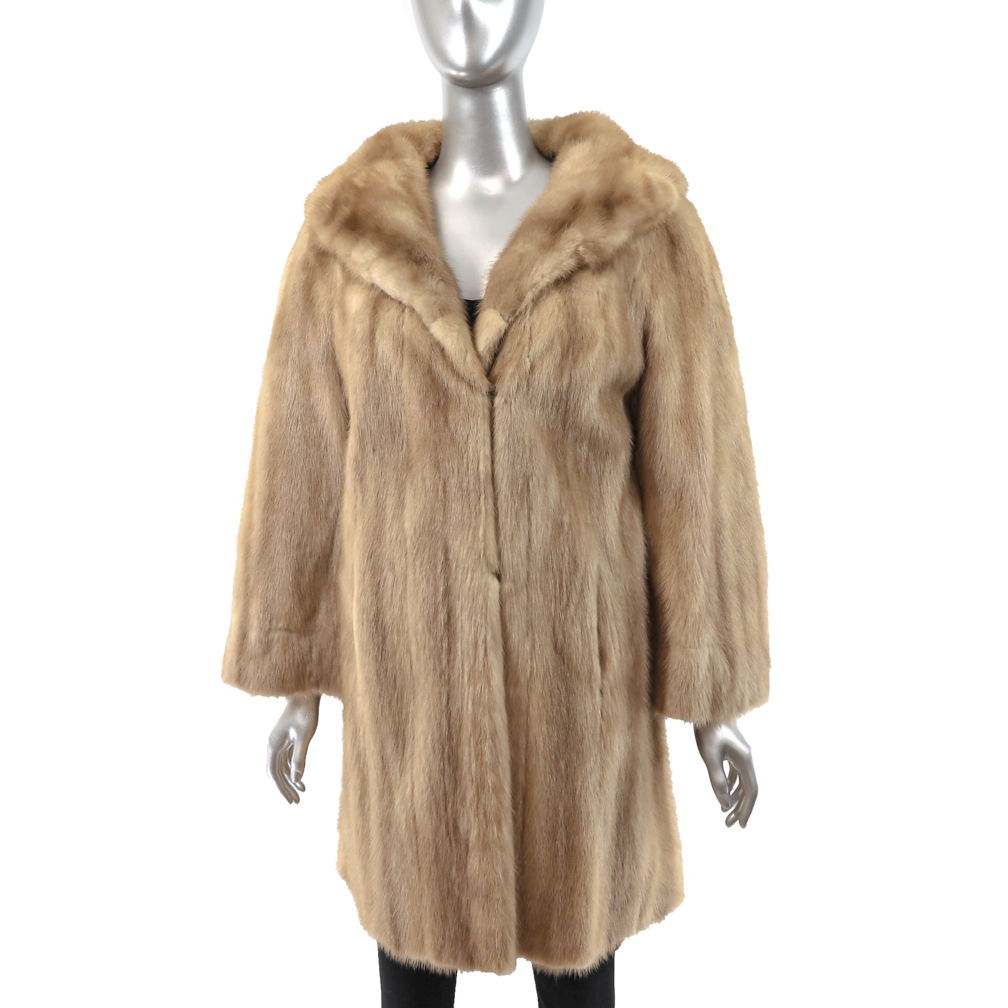 Light Brown Mink Coat- Size XL