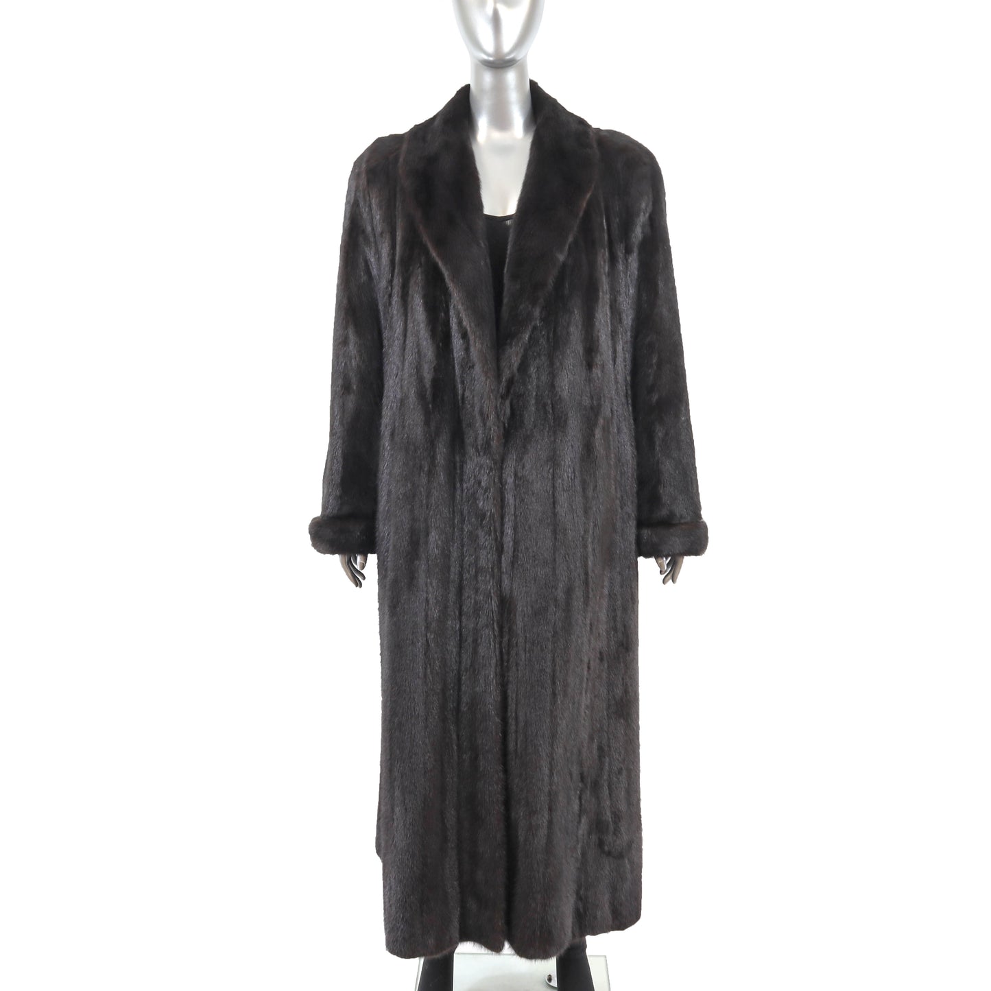 Dark Brown Mink Coat- Size XL