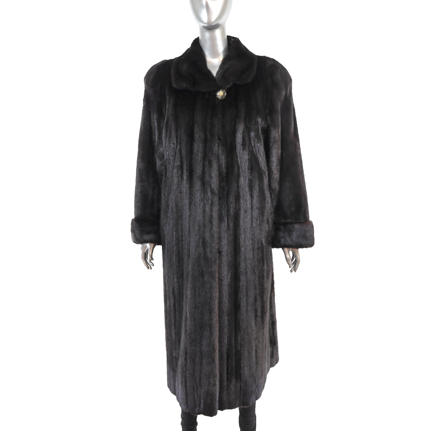 Black Mink Coat- Size XL