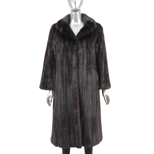 Rosendorf/ Evans Dark Mahogany Mink Coat- Size S