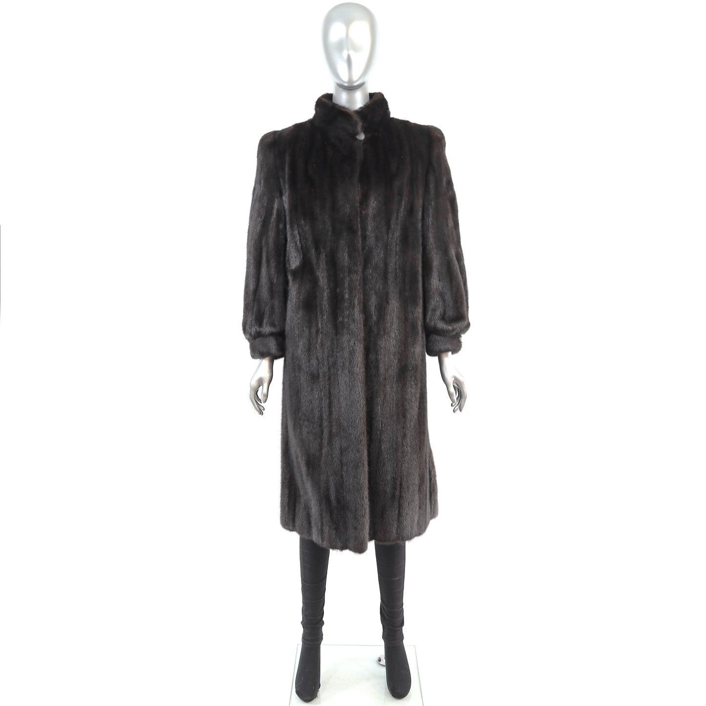 Dark Mahogany Mink Coat- Size M