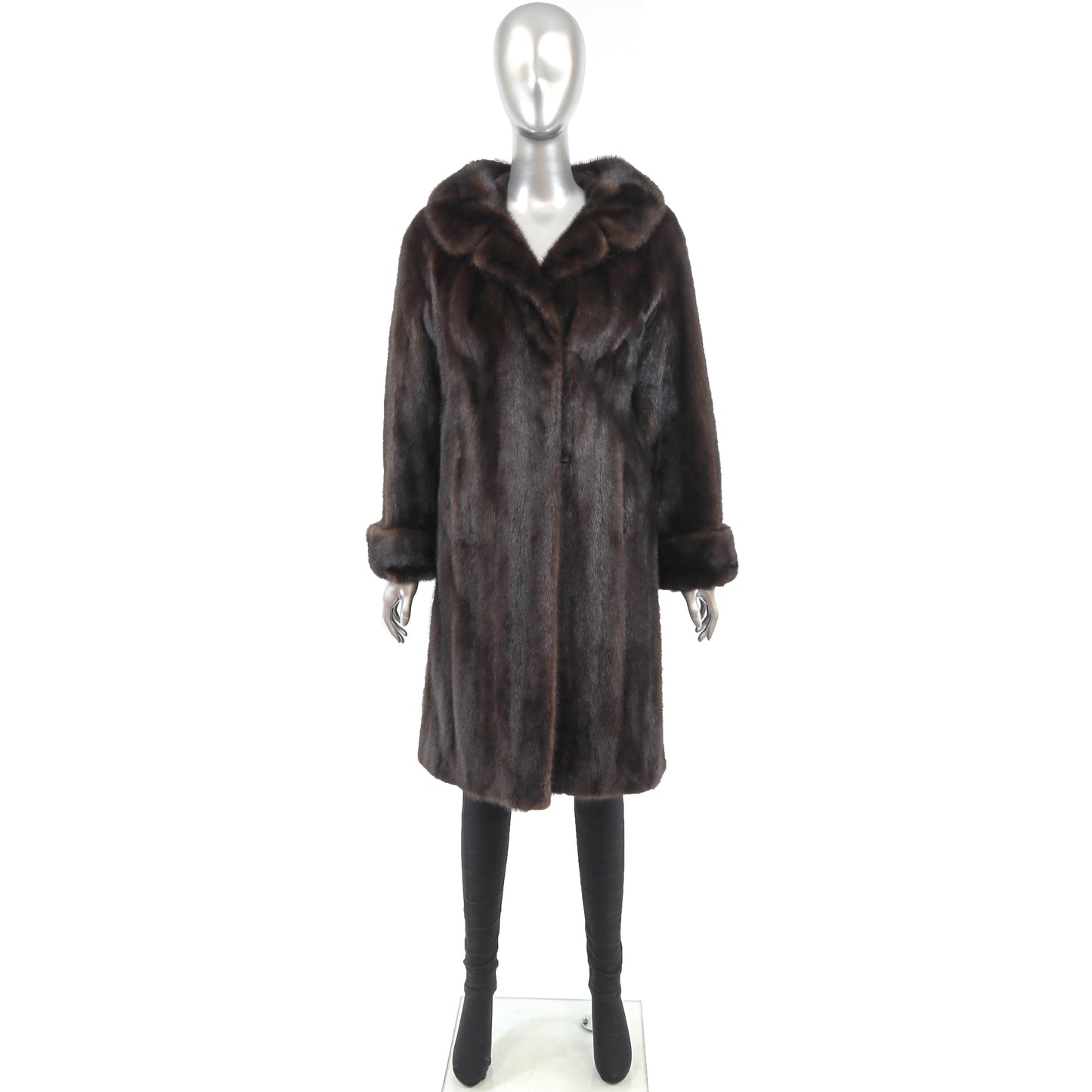 Dark Brown Mink Coat- Size M