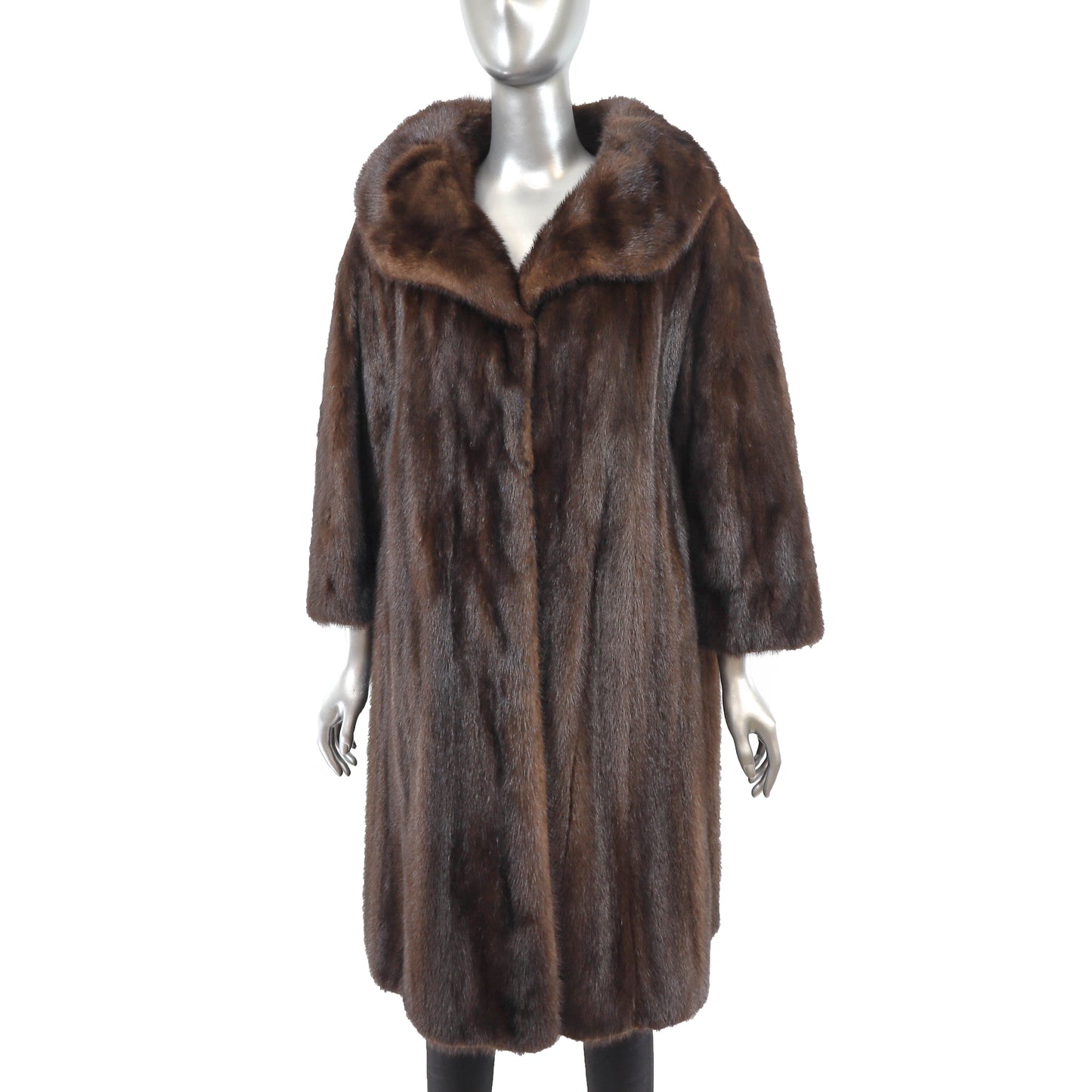 Brown Mink Coat- Size XL