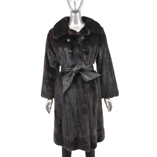 Mahogany Mink Coat- Size M