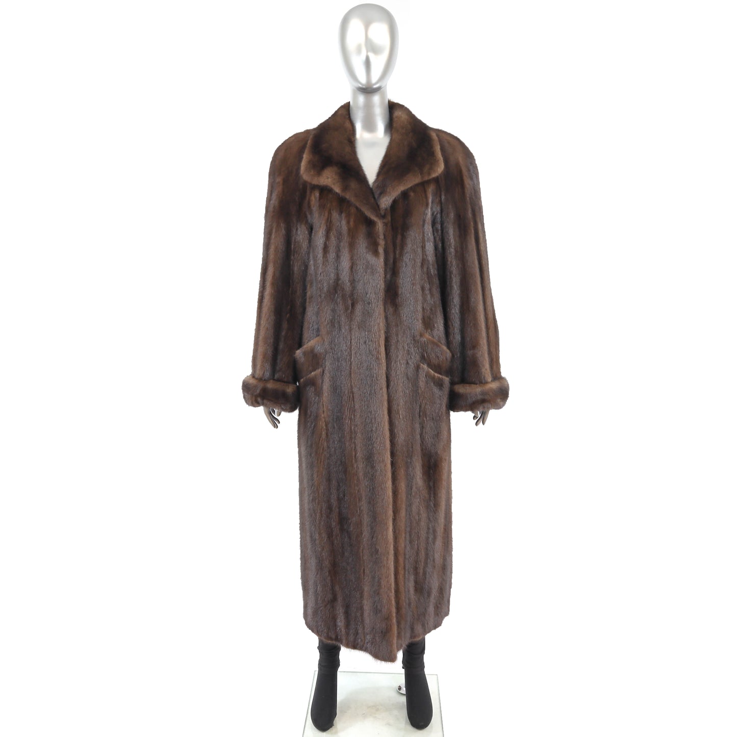 Brown Mink Coat- Size M