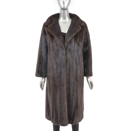 Blackglama Mahogany Mink Coat- Size M