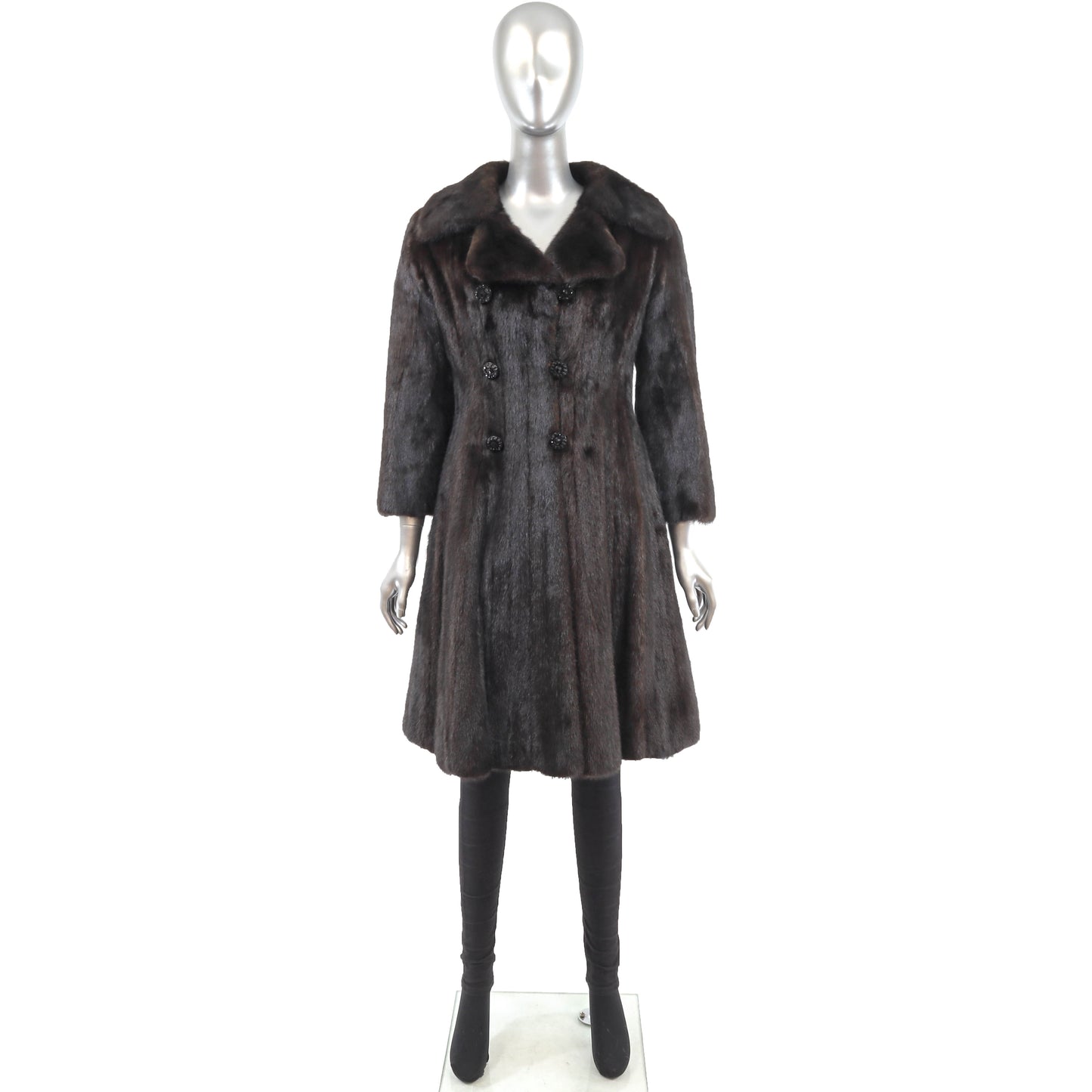 Blackglama Dark Brown Mink Coat- Size XS