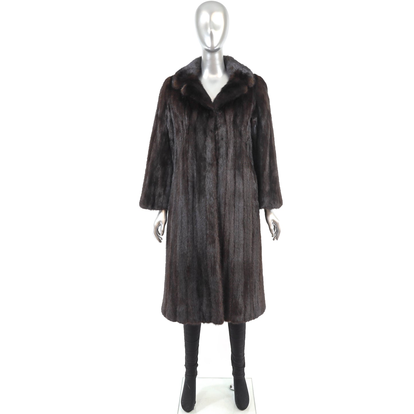 Rosendorf/ Evans Dark Mahogany Mink Coat- Size S