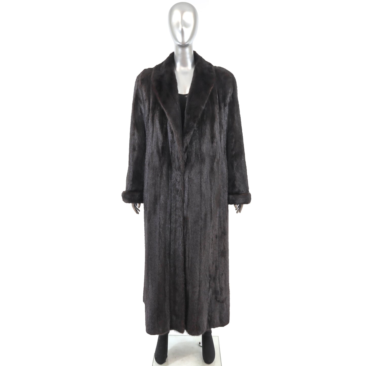 Dark Brown Mink Coat- Size XL