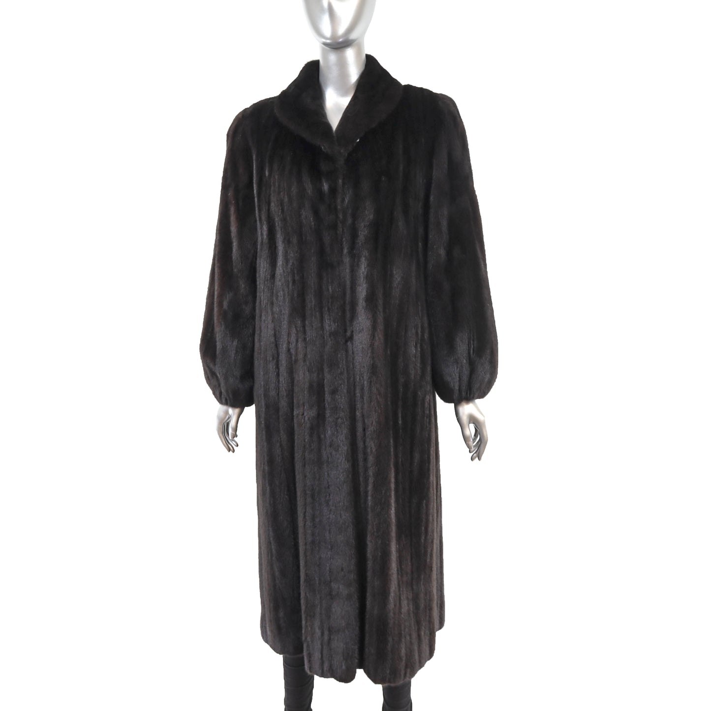 Black Mink Coat- Size M