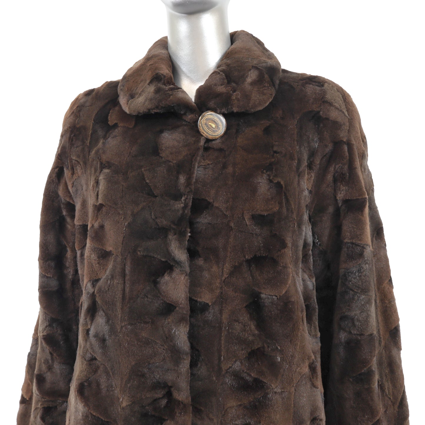 Sheared Section Mink Coat- Size L