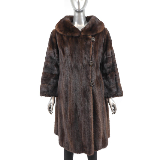 Brown Mink Coat- Size L