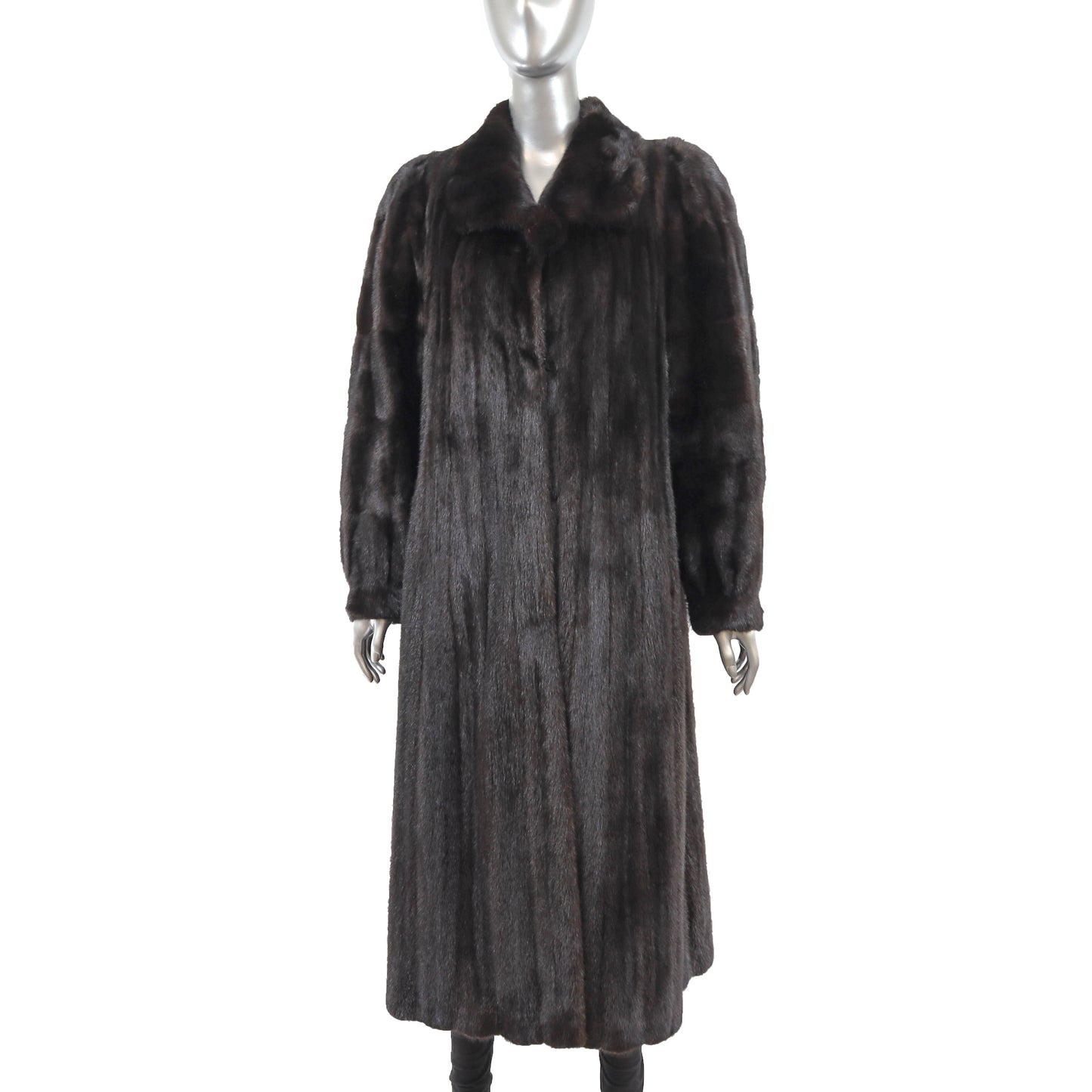 Dark Brown Mink Coat- Size L