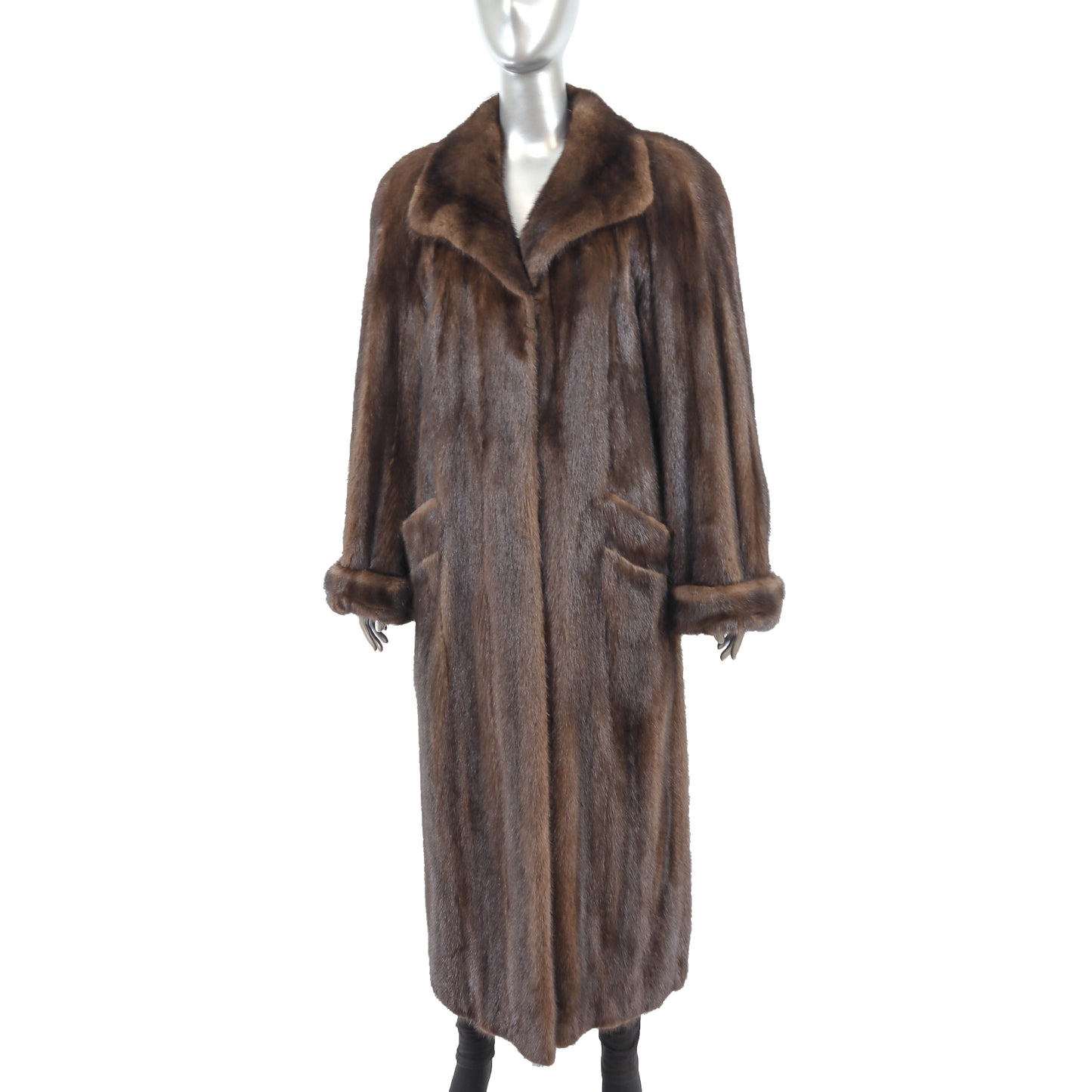 Brown Mink Coat- Size M