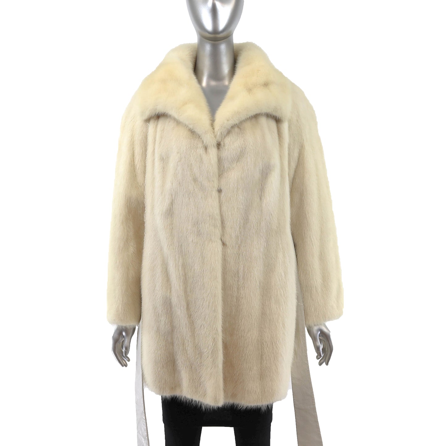 Ivory Mink 3/4 Coat- Size L